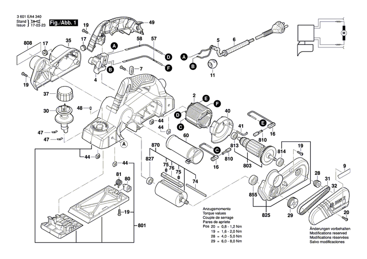 New Genuine Bosch 1600A00Y92 Nameplate