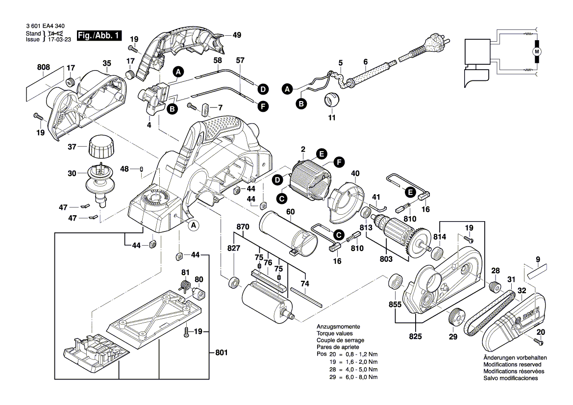 New Genuine Bosch 1600A00Y95 Nameplate