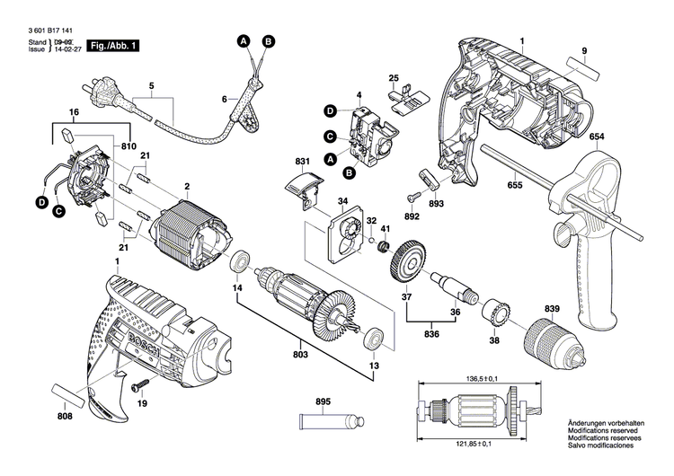 New Genuine Bosch 1600A00YF0 Type Label