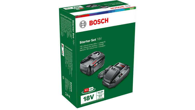 New Genuine Bosch 1600A00ZR8 Starter set 18 V (6.0Ah + AL 1830 CV) Starter Set