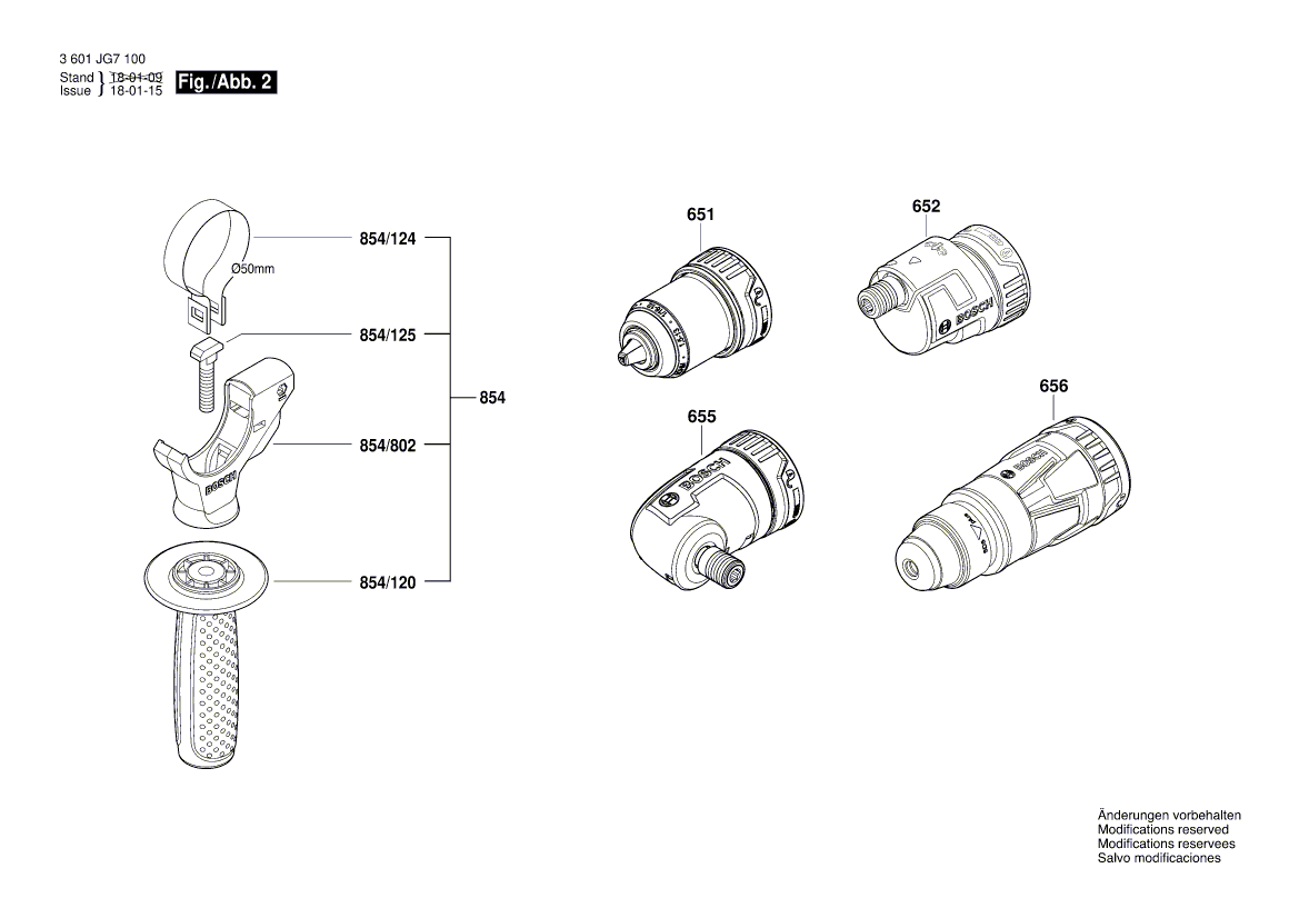 New Genuine Bosch 1600A00ZS9 Chuck attachment