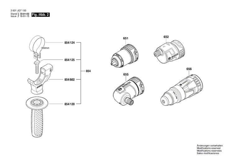 New Genuine Bosch 1600A00ZS9 Chuck attachment