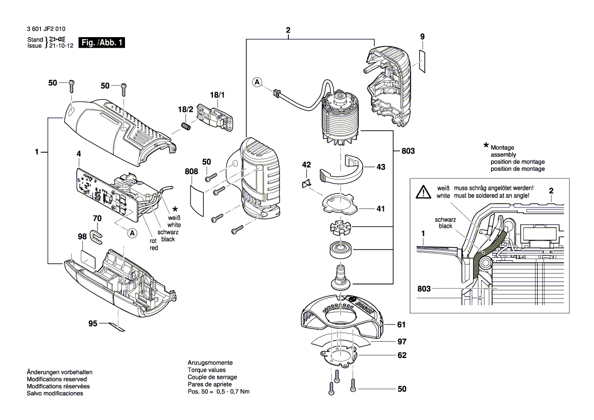 New Genuine Bosch 1600A00ZY1 Protective Cover