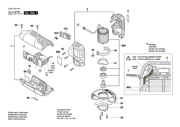 New Genuine Bosch 1600A00ZY1 Protective Cover
