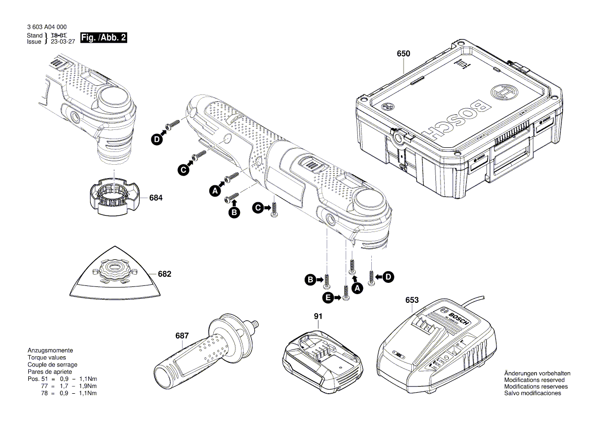 New Genuine Bosch 1600A01003 Slider