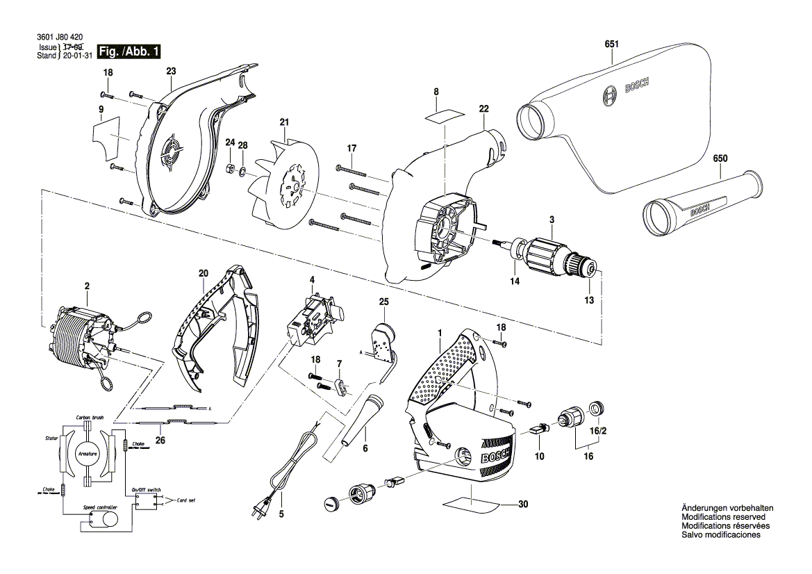 New Genuine Bosch 1600A01025 Controller