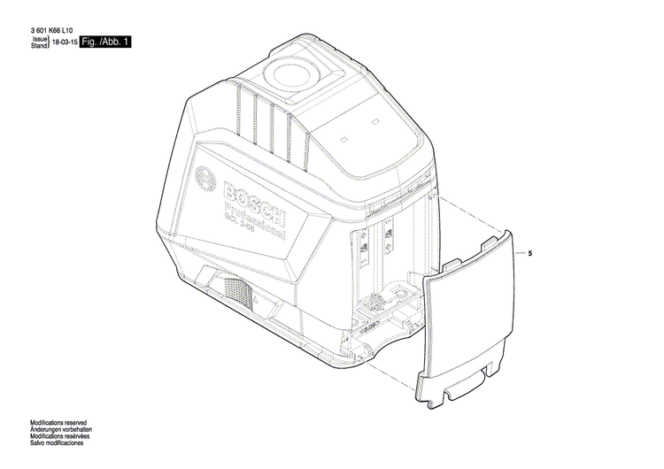 New Genuine Bosch 1600A01154 Battery Cover