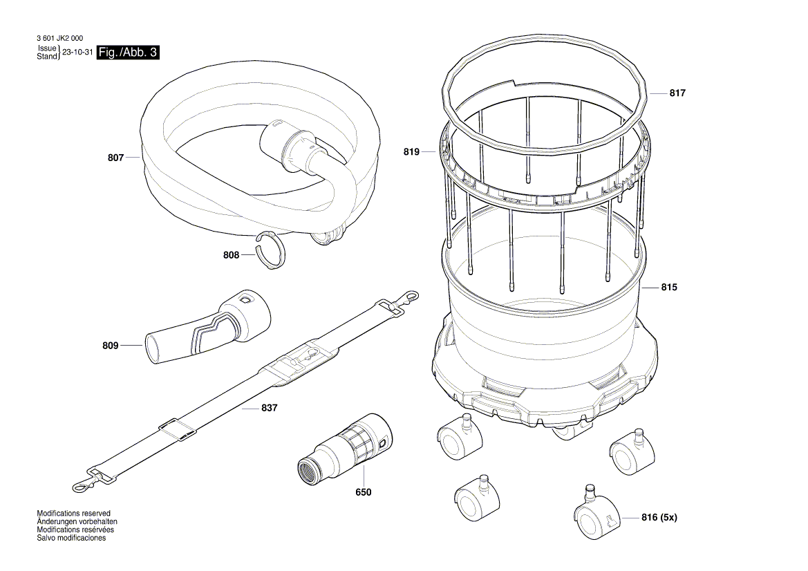 New Genuine Bosch 1600A011RM Clamping Ring