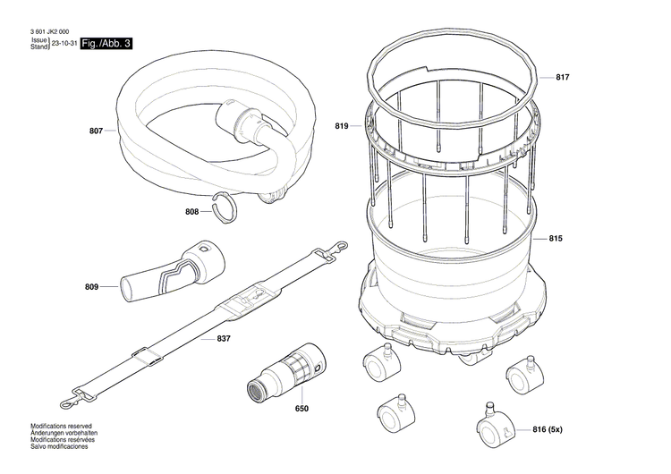 New Genuine Bosch 1600A011RM Clamping Ring