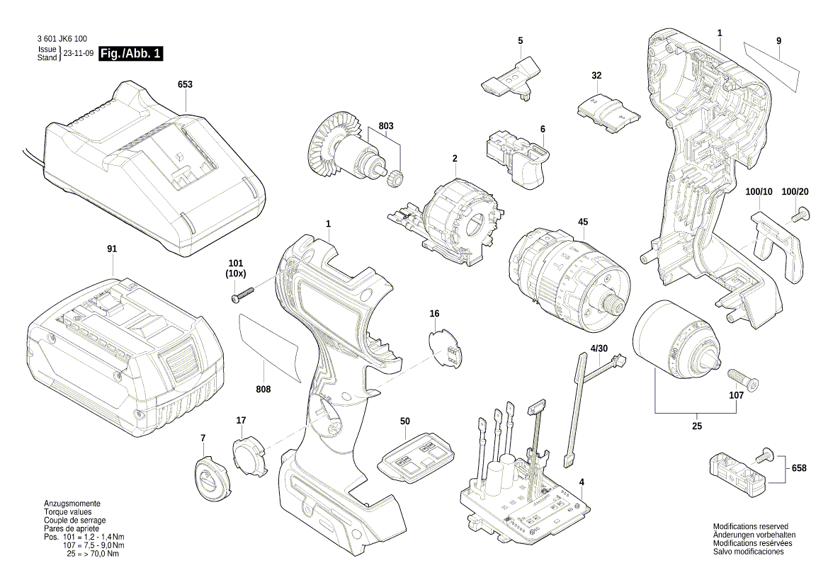 New Genuine Bosch 1600A0124V Gear Box