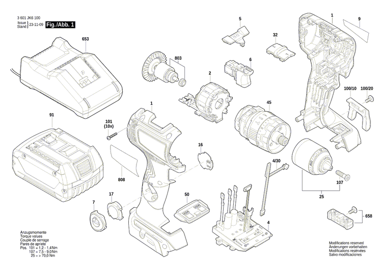 New Genuine Bosch 1600A0124V Gear Box