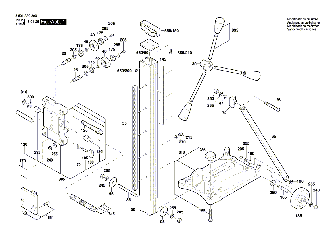 New Genuine Bosch 1600A012A8 Axle