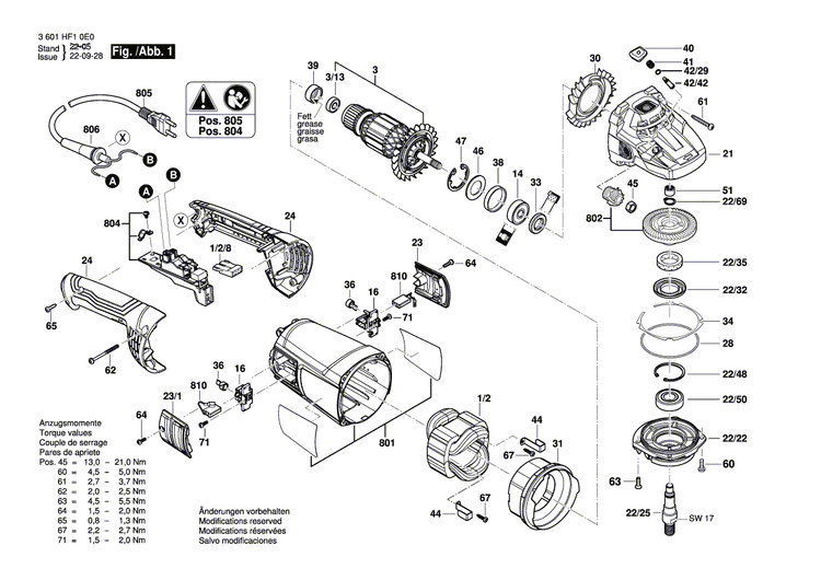 New Genuine Bosch 1600A012VU Bevel Gear Set