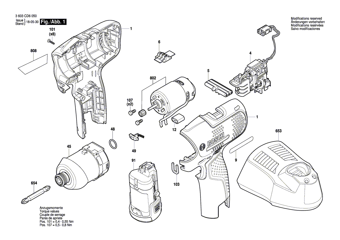 New Genuine Bosch 1600A013FD Gear Box