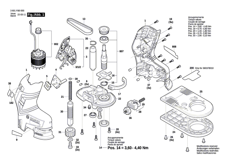 New Genuine Bosch 1600A013UA Label
