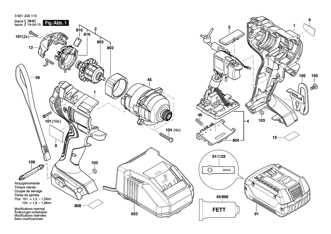 New Genuine Bosch 1600A014AW Warning Label