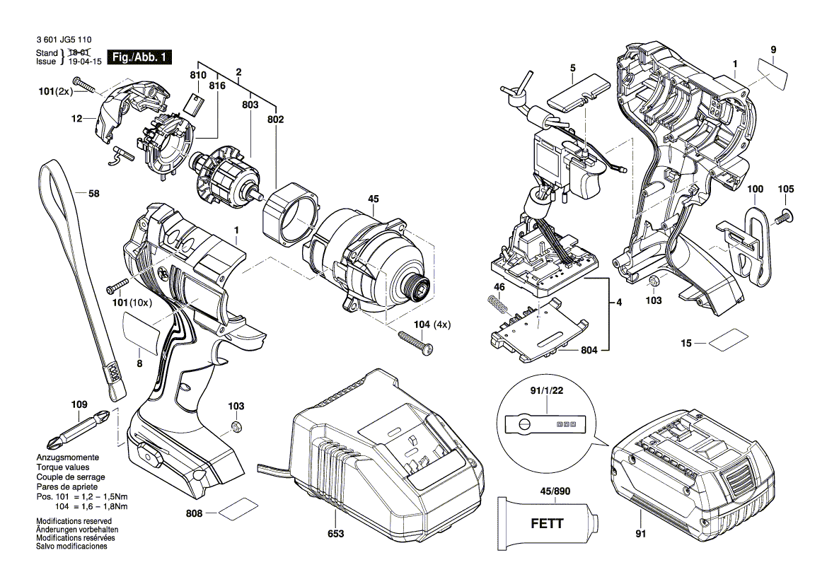 New Genuine Bosch 1600A014AW Warning Label