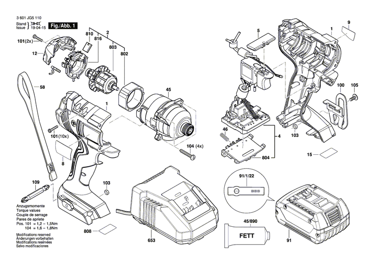 New Genuine Bosch 1600A014AW Warning Label