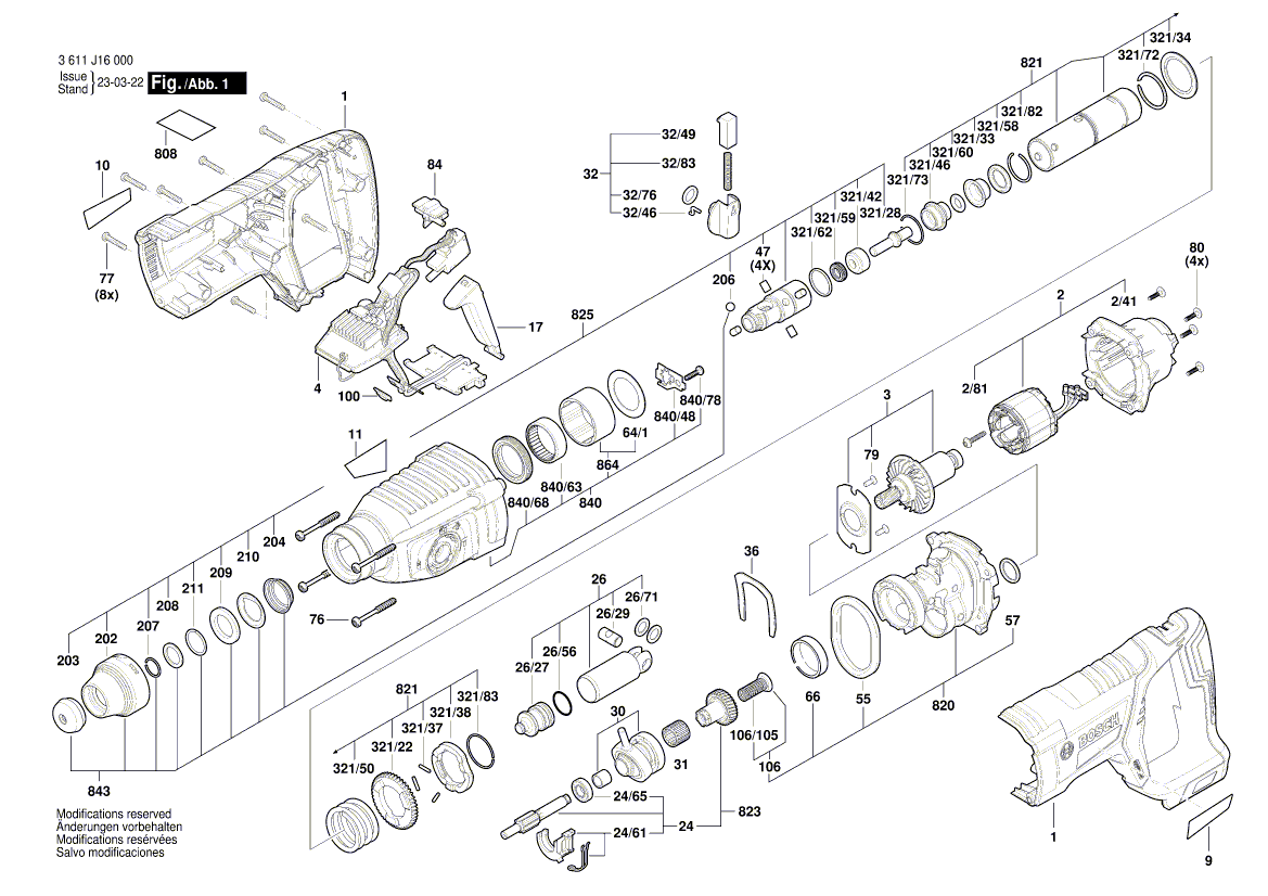 New Genuine Bosch 1600A014E1 Toothed Shaft