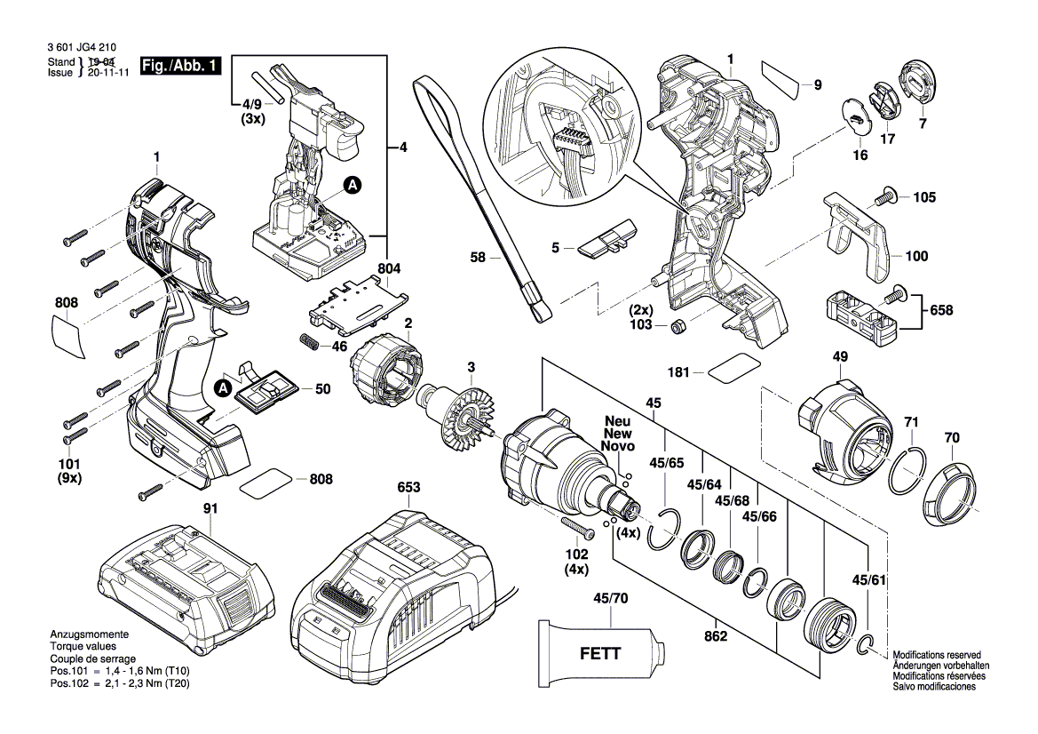 New Genuine Bosch 1600A014J4 Warning Label