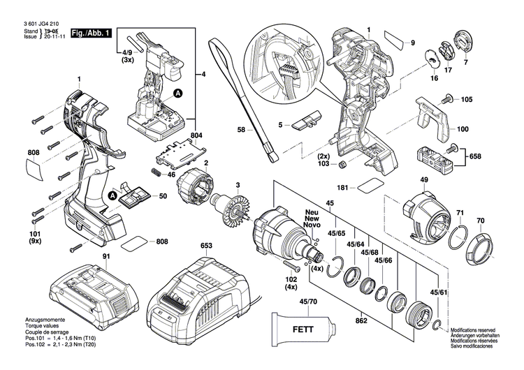 New Genuine Bosch 1600A014J4 Warning Label