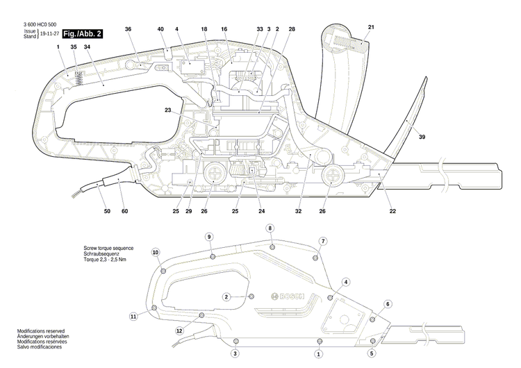 New Genuine Bosch 1600A0152C Lever
