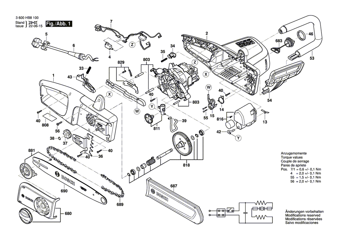 New Genuine Bosch 1600A015DS Switch Segment