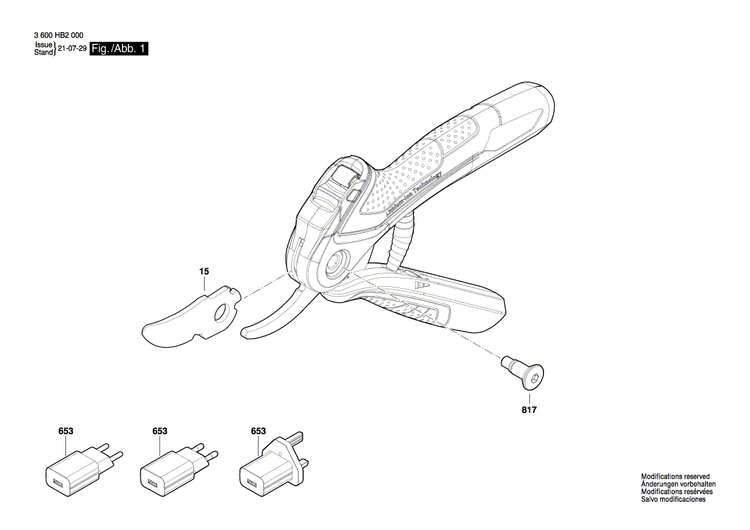 New Genuine Bosch 1600A015Y2 Screw