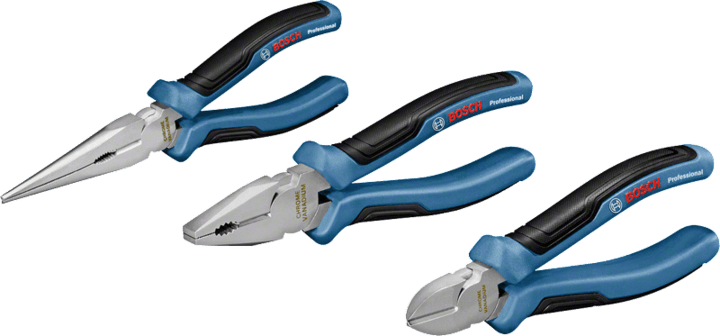 New Genuine Bosch 1600A016BG Plier Set 3 pcs Professional Combo Kit