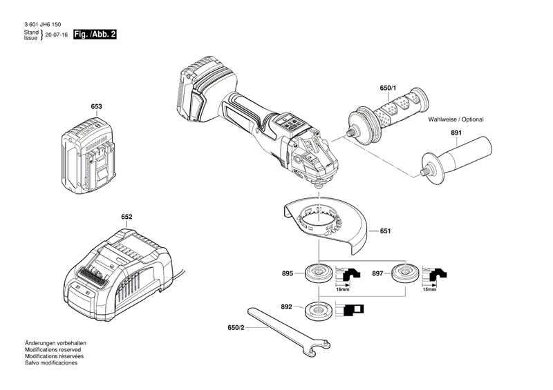 New Genuine Bosch 1600A016PW Switch Handle