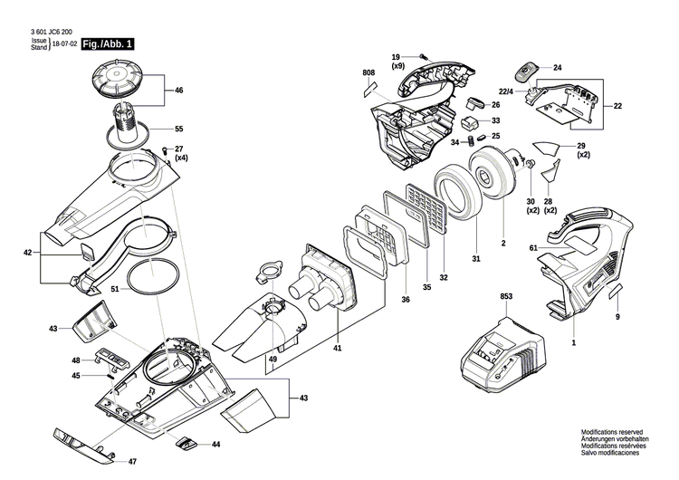 New Genuine Bosch 1600A0177N Warning Label