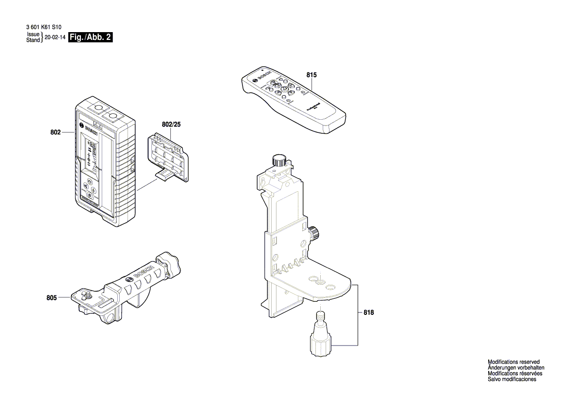 New Genuine Bosch 1600A019FR Keyboard