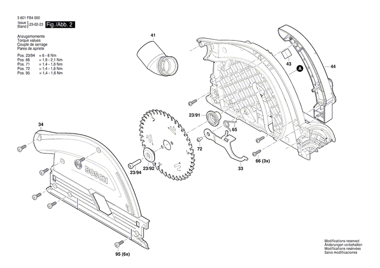 New Genuine Bosch 1600A019N6 Angle Lever