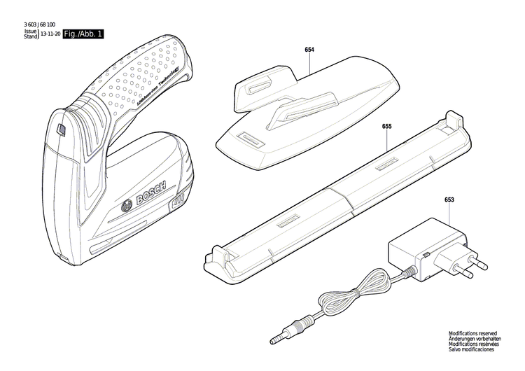 New Genuine Bosch 1600A019R0 Charger