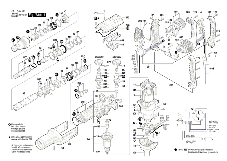 New Genuine Bosch 1600A019Z4 Spacer Tube