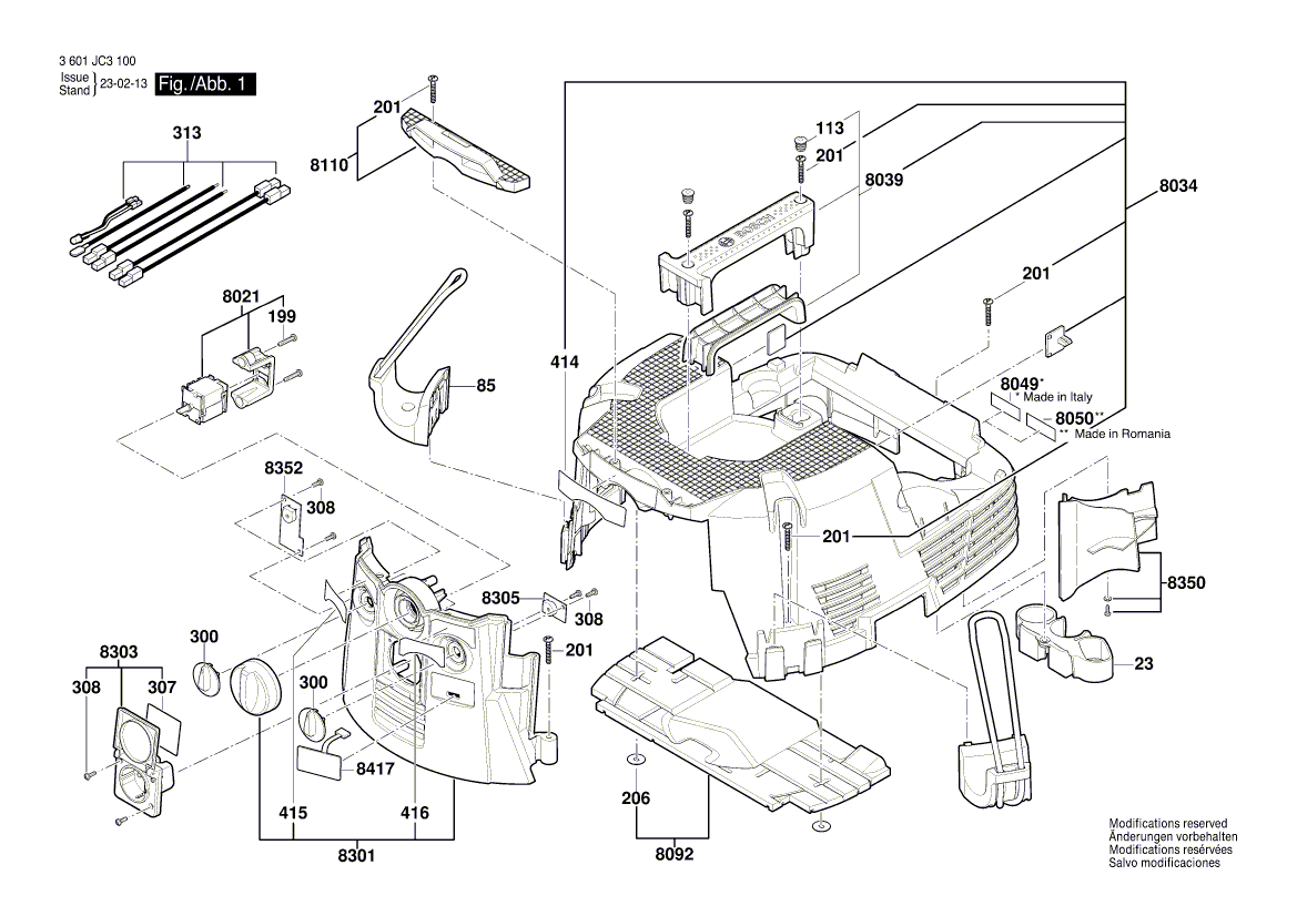 New Genuine Bosch 1600A01A4K Container