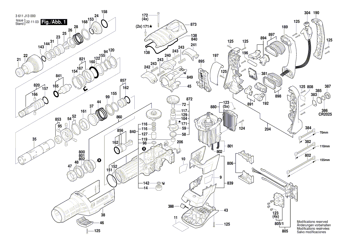 New Genuine Bosch 1600A01A78 Rear Housing Section