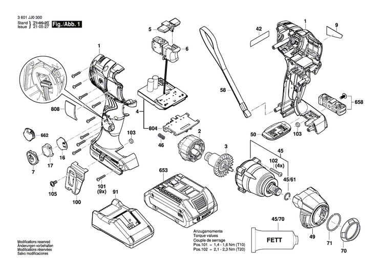 New Genuine Bosch 1600A01C6F Gear Box