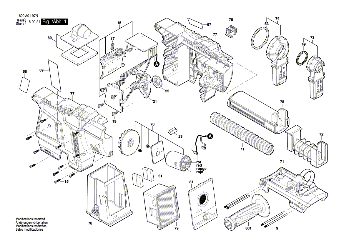 New Genuine Bosch 1600A01L5N Decal