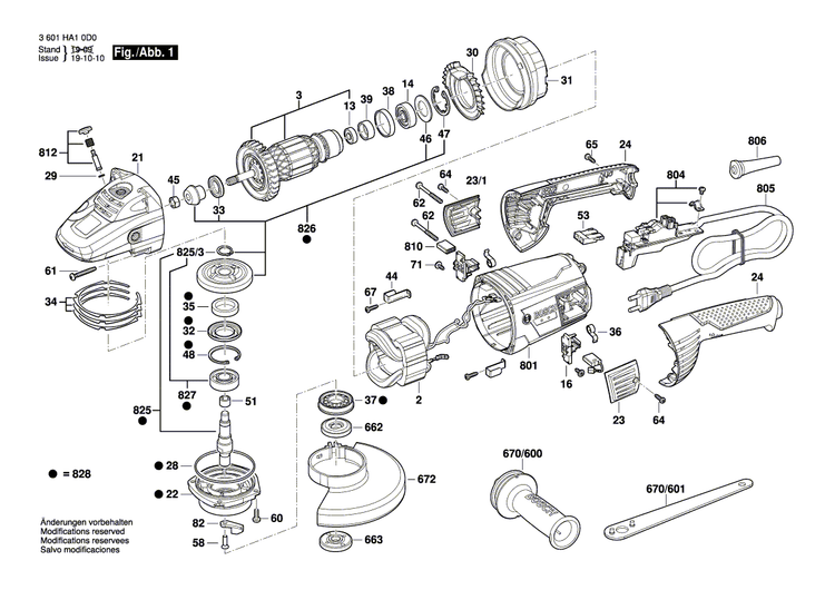 New Genuine Bosch 1600A01LX7 Assembly Set