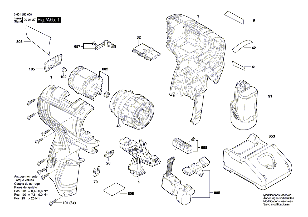 New Genuine Bosch 1600A01M6G Type Label