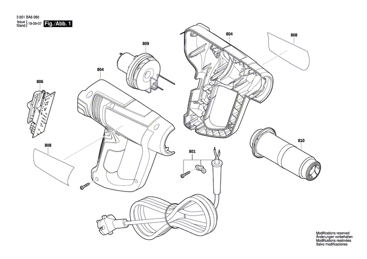 New Genuine Bosch 1600A01N62 Motor