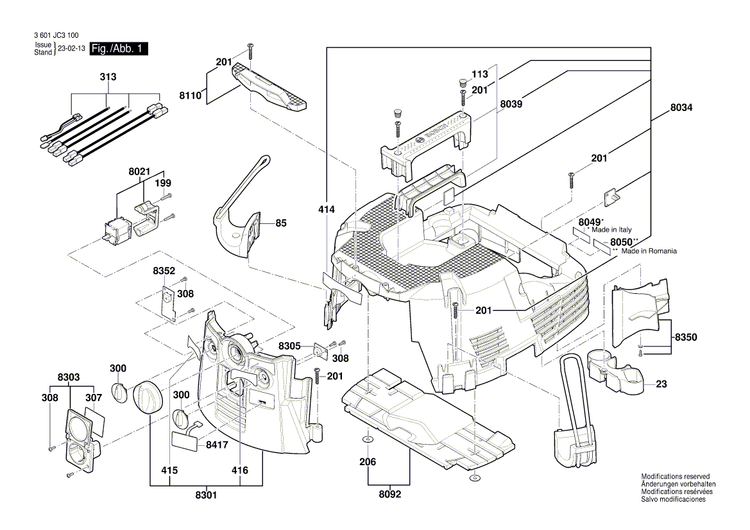 New Genuine Bosch 1600A01N74 Marking Plate