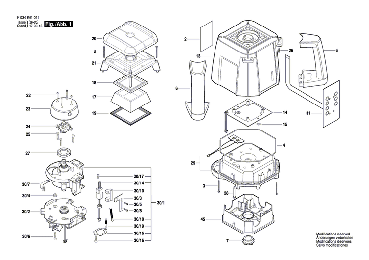 New Genuine Bosch 1600A01NM2 Leveling element