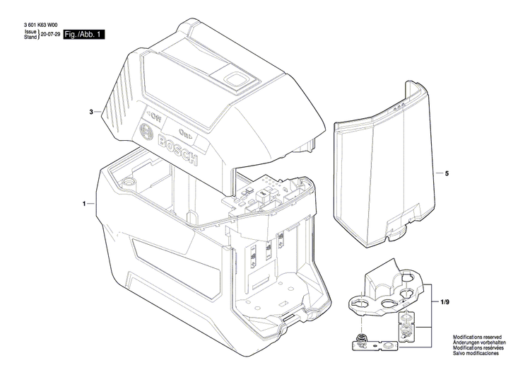 New Genuine Bosch 1600A01V6E Assembly