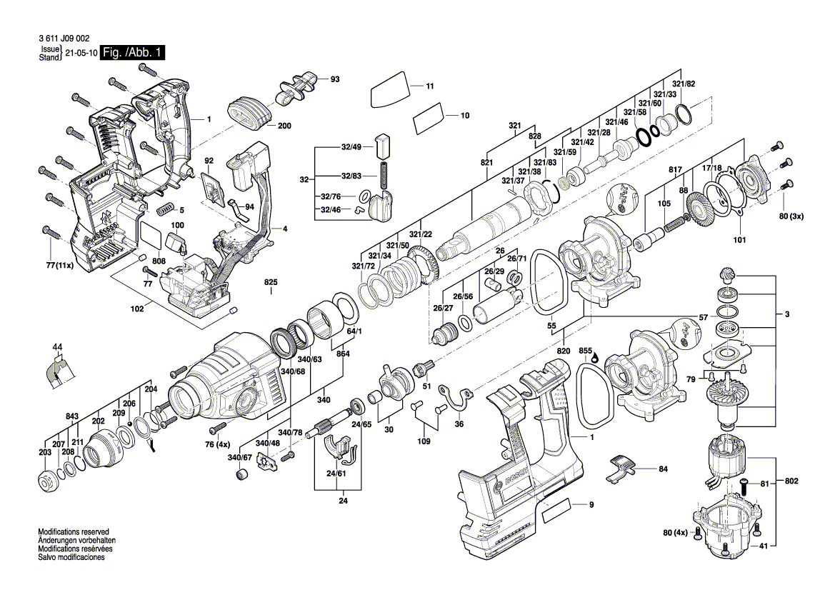 New Genuine Bosch 1600A01VN6 Toothed Shaft