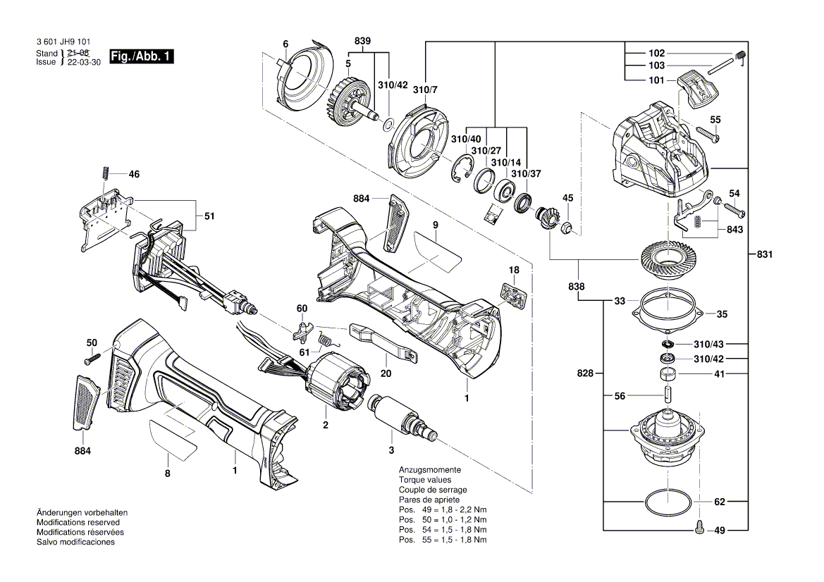 New Genuine Bosch 1600A01Z23 Retaining Washer