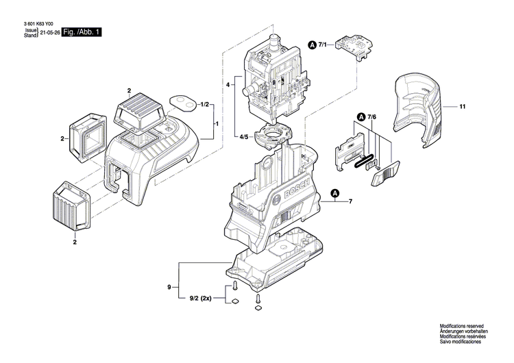 New Genuine Bosch 1600A01ZT4 Assembly