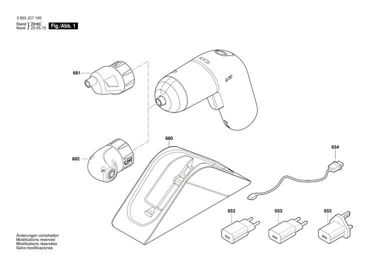 New Genuine Bosch 1600A020GK Right-angle attachment
