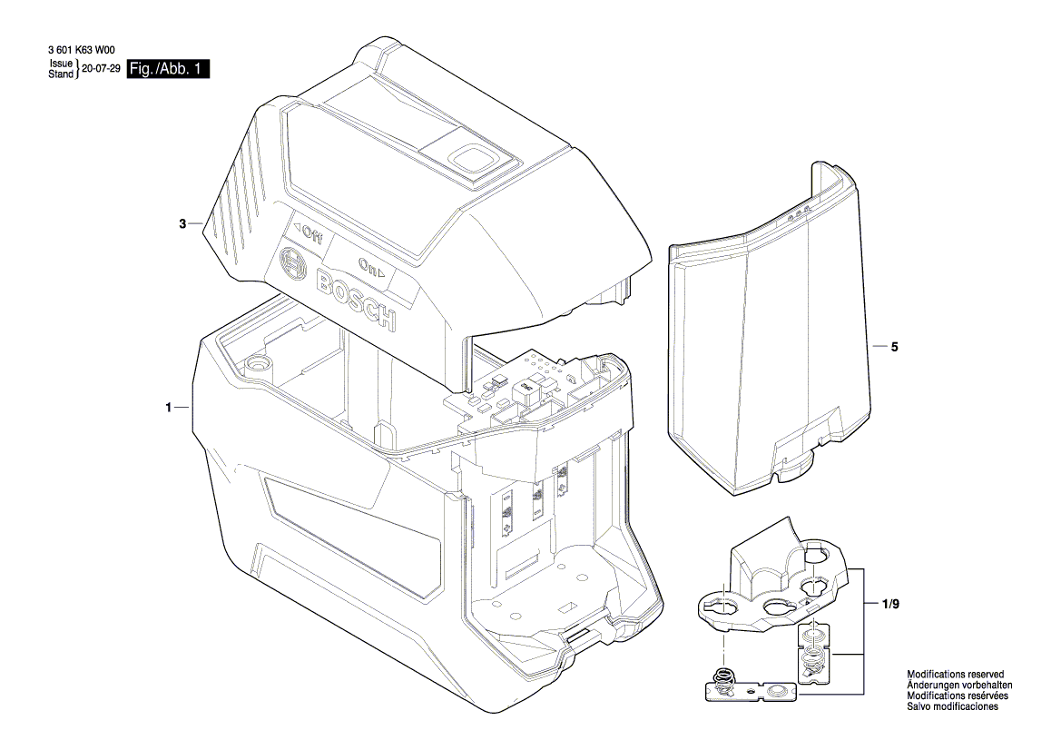 New Genuine Bosch 1600A020K0 Assembly